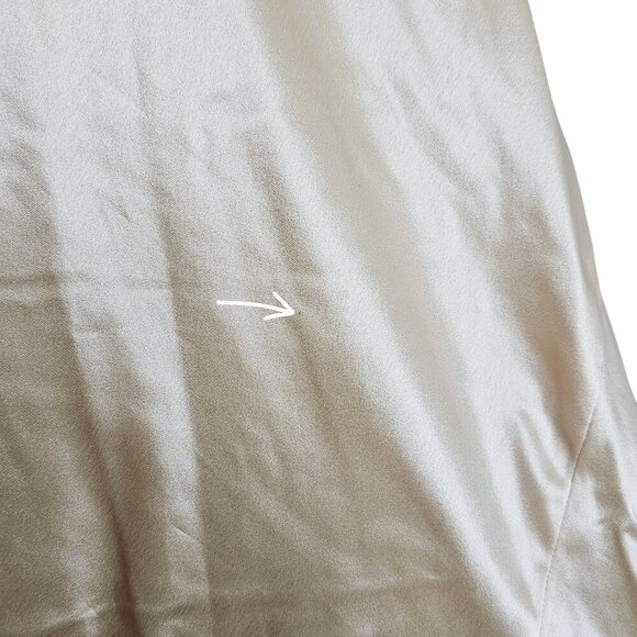 House of CB Vittoria Maxi Gown Champagne Ivory Chiffon Satin Floor Length Size M - Picture 12 of 16